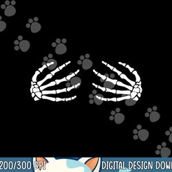 halloween boob skeleton hands breast funny costume scary bra png, sublimation copy