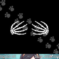 halloween boob skeleton hands breast funny costume scary bra png, sublimation copy