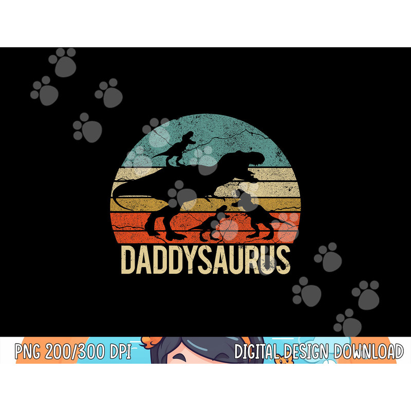Daddy Dinosaur Daddysaurus 3 three Kids xmas christmas Gift png, sublimation copy.jpg