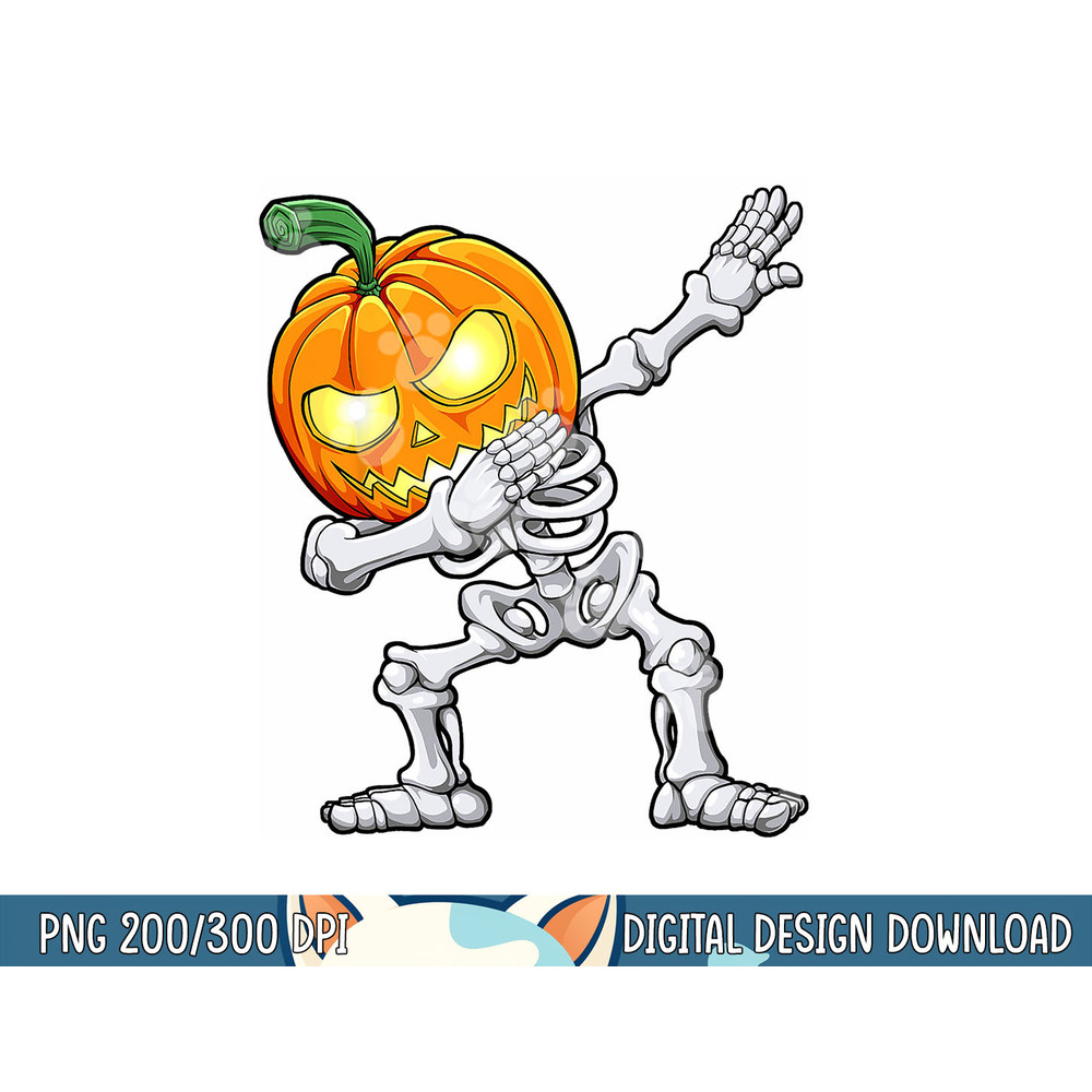 Halloween Boys Dabbing Skeleton Scary Pumpkin Jack O Lantern png, sublimation copy.jpg