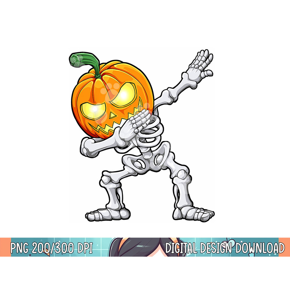 Halloween Boys Dabbing Skeleton Scary Pumpkin Jack O Lantern png, sublimation copy.jpg