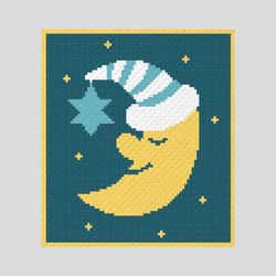 Crochet C2C The Moon graphgan blanket pattern PDF Download