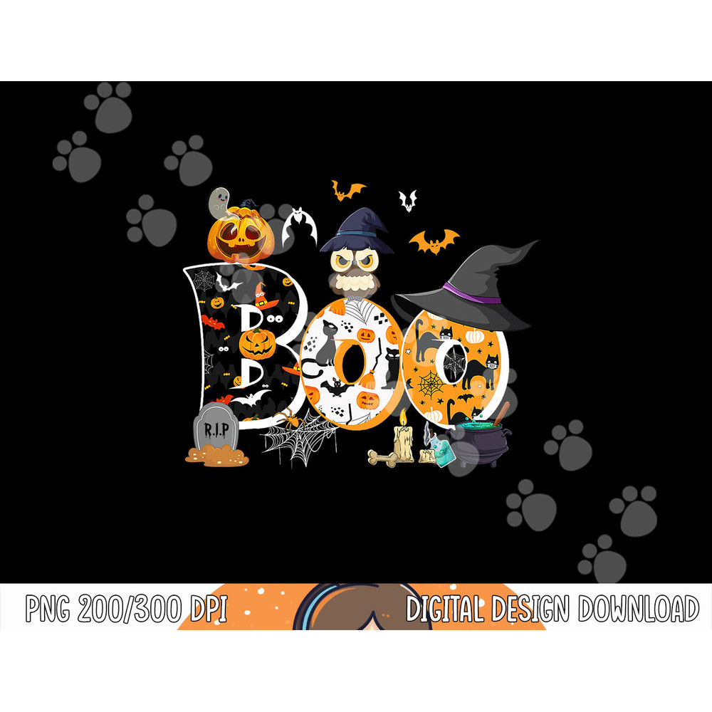 Halloween Costume Boo Owl Witch Hat Spider Pumpkin png, sublimation copy.jpg