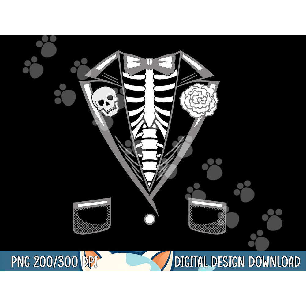 Halloween Costume Funny Skeleton Tuxedo png, sublimation copy.jpg