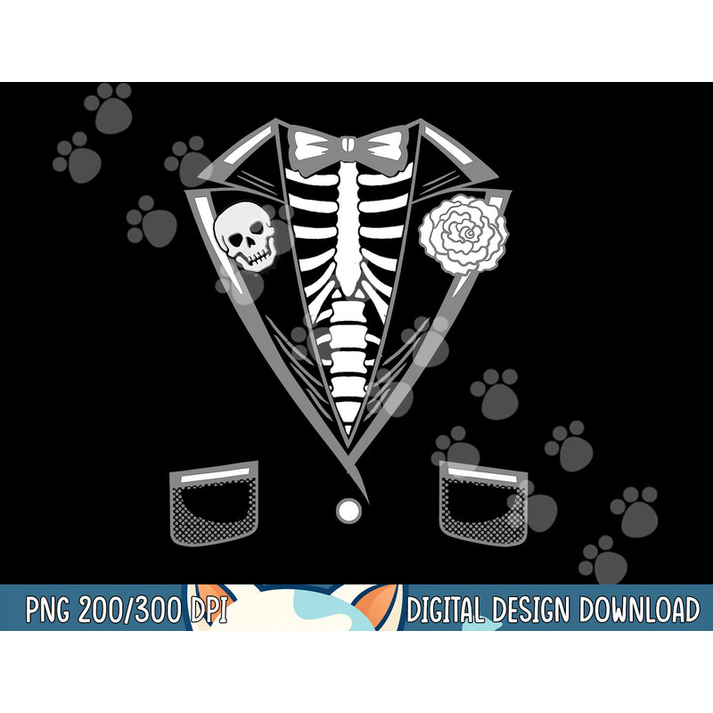 Halloween Costume Funny Skeleton Tuxedo png, sublimation copy.jpg