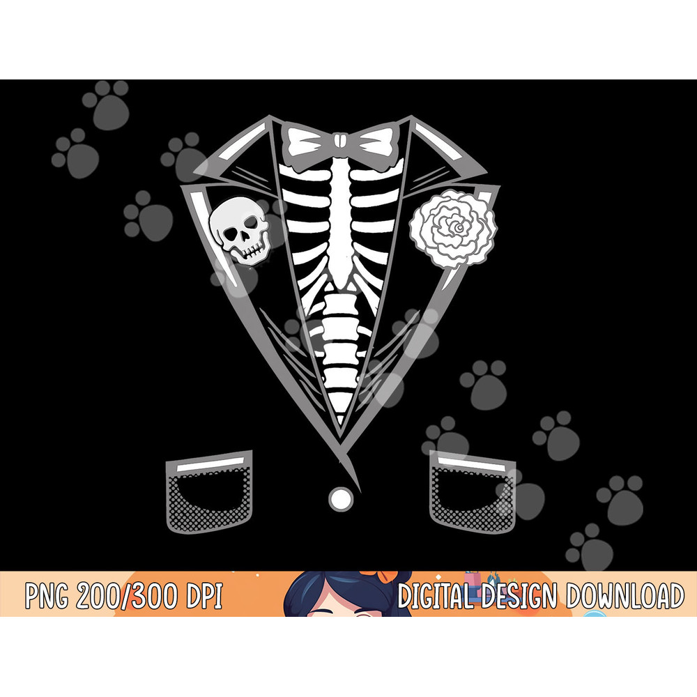 Halloween Costume Funny Skeleton Tuxedo png, sublimation copy.jpg