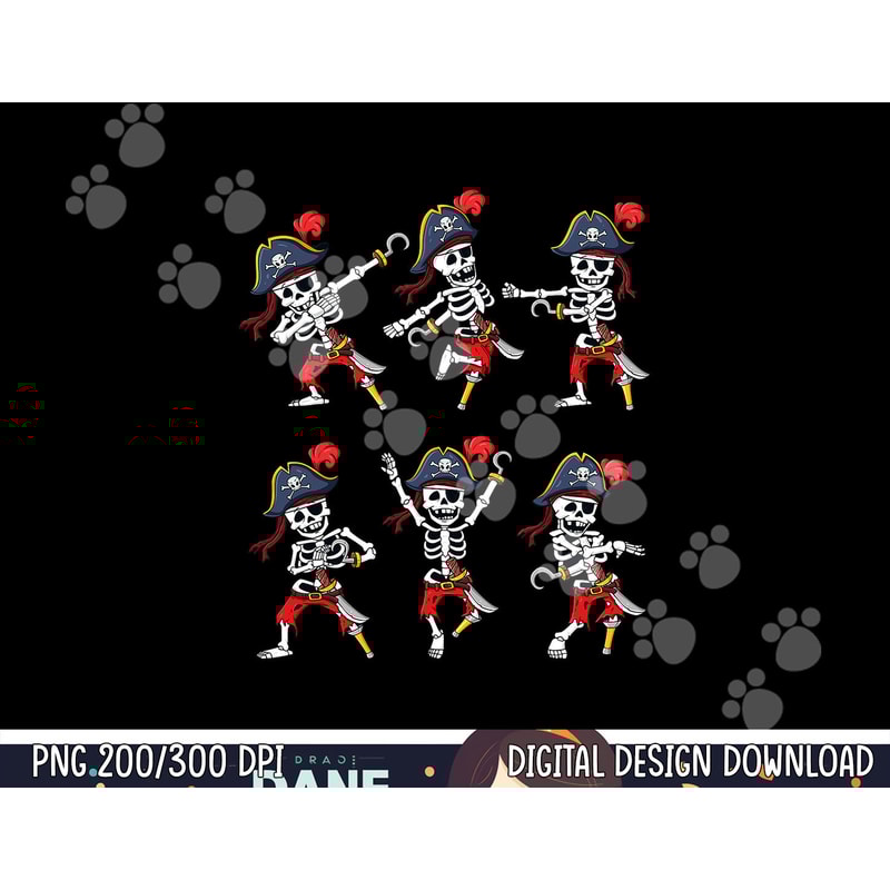 Dancing Pirate Skeletons Dance Challenge Boys Kids Halloween png,sublimation copy.jpg