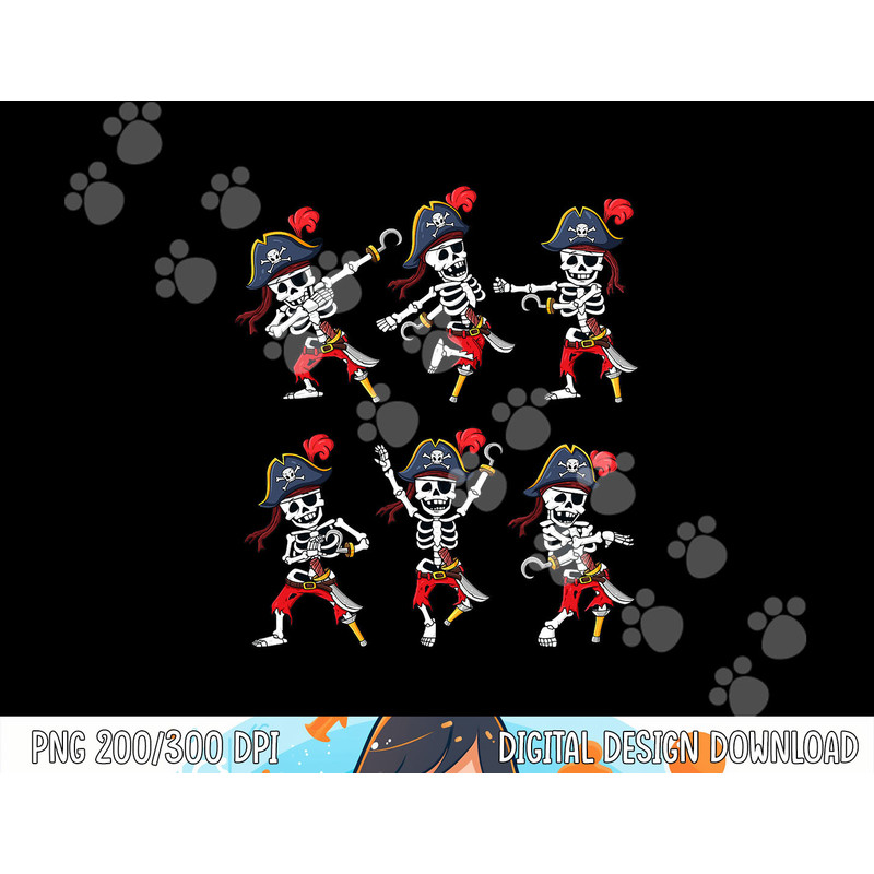 Dancing Pirate Skeletons Dance Challenge Boys Kids Halloween png,sublimation copy.jpg