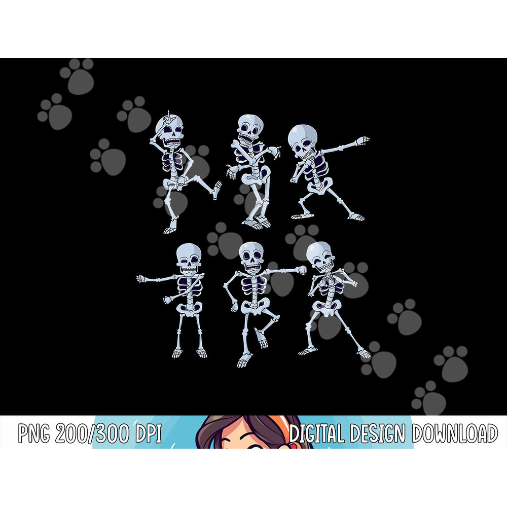 Dancing Skeletons Dabbing Skeleton Dab Boys Girls Halloween png,sublimation copy.jpg