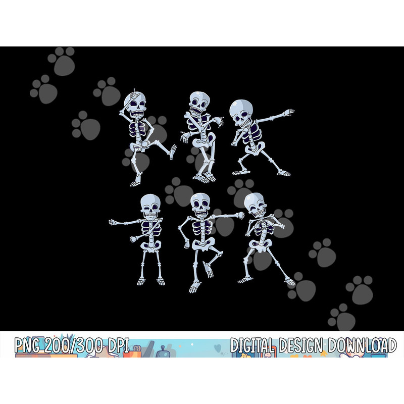 Dancing Skeletons Dabbing Skeleton Dab Boys Girls Halloween png,sublimation copy.jpg