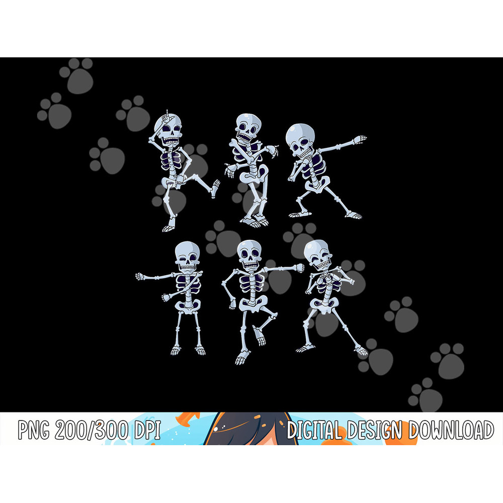 Dancing Skeletons Dabbing Skeleton Dab Boys Girls Halloween png,sublimation copy.jpg
