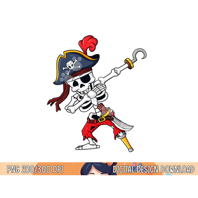 Halloween Dabbing Pirate Skeleton Funny Dab Boys Girls Kids png, sublimation copy.jpg