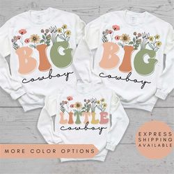 Cowboy Matching Family Set, Cowboy Family Sweatshirts, Baby Shower Gift, Toddler Youth,Mommy And Me Outfits ,New Dad Gif