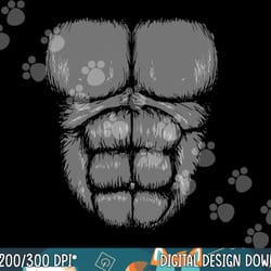 halloween funny gorilla monkey belly chest costume shirt png, sublimation copy