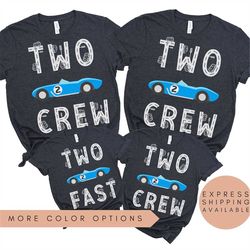 two fast family birthday shirts, 2nd birthday shirt,race car birthday shirt, mommy & me outfits, second birthday shirt b