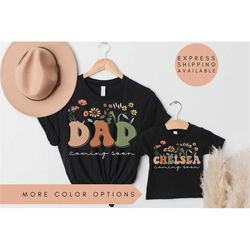 Custom Daddy And Me Shirts,Father And Daughter Shirt, Baby Shower Gift,Daddy And Me Outfits,Pregnancy Announcement,New D