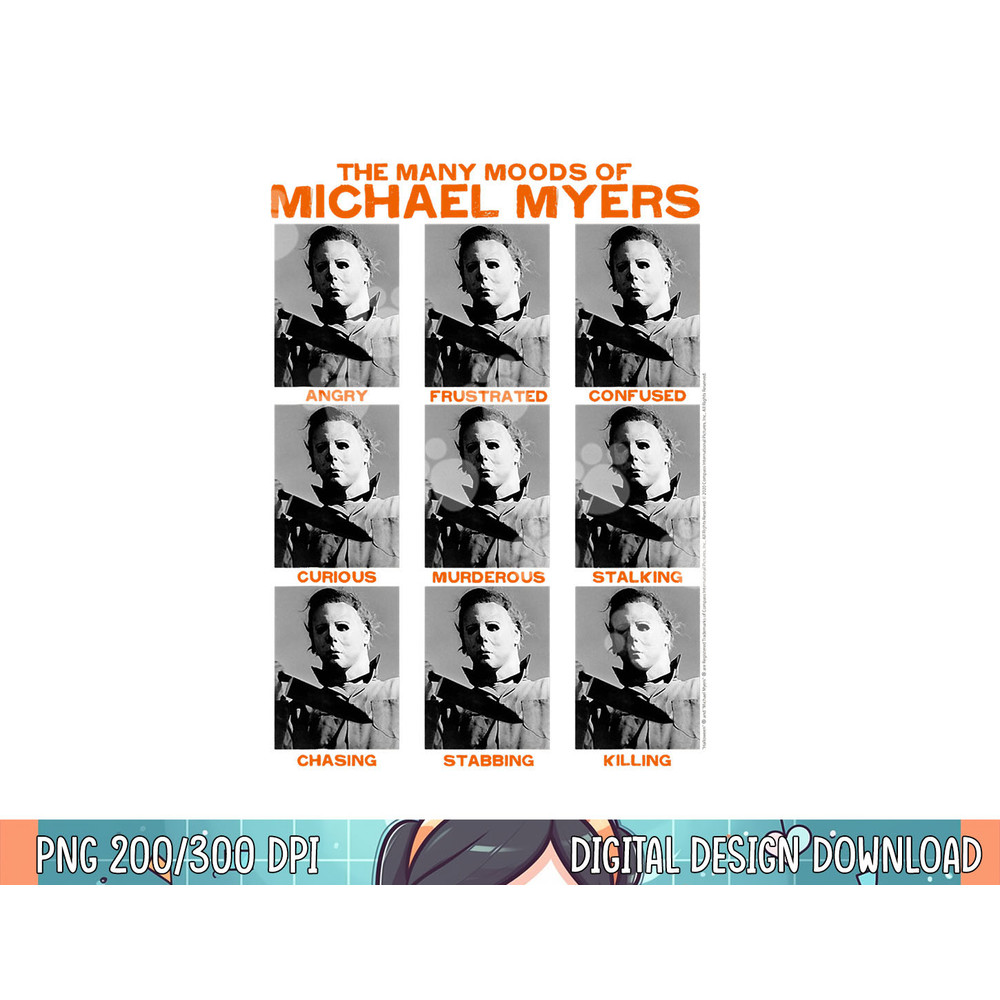 Halloween Many Moods of Michael Myers png, sublimation copy.jpg