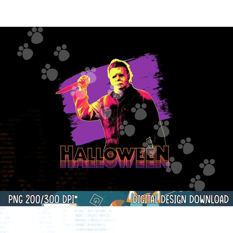 Halloween Michael Myers Neon Portrait png, sublimation copy.jpg