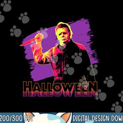 halloween michael myers neon portrait png, sublimation copy