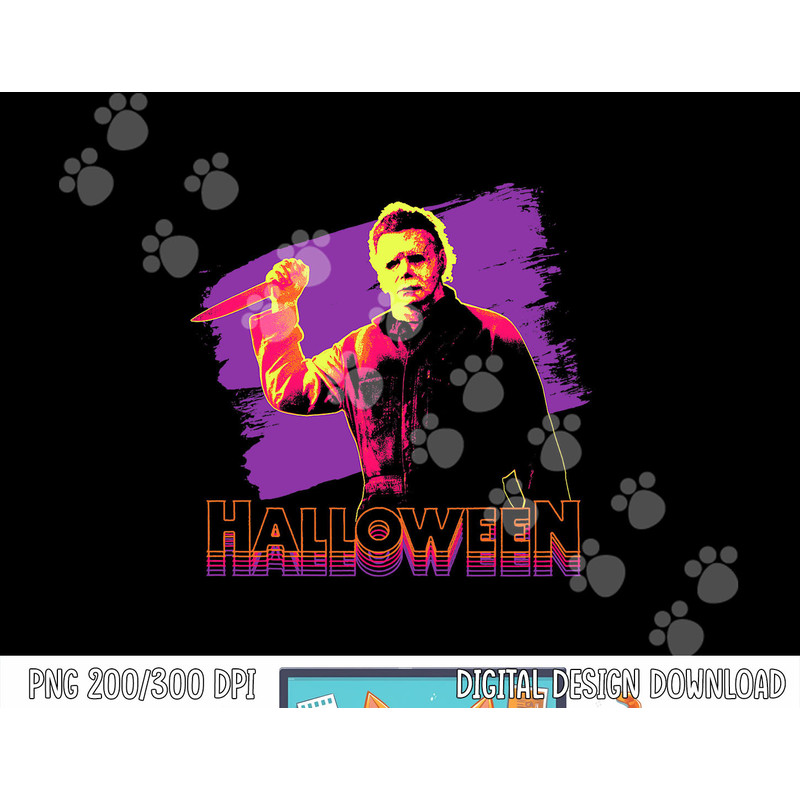 Halloween Michael Myers Neon Portrait png, sublimation copy.jpg