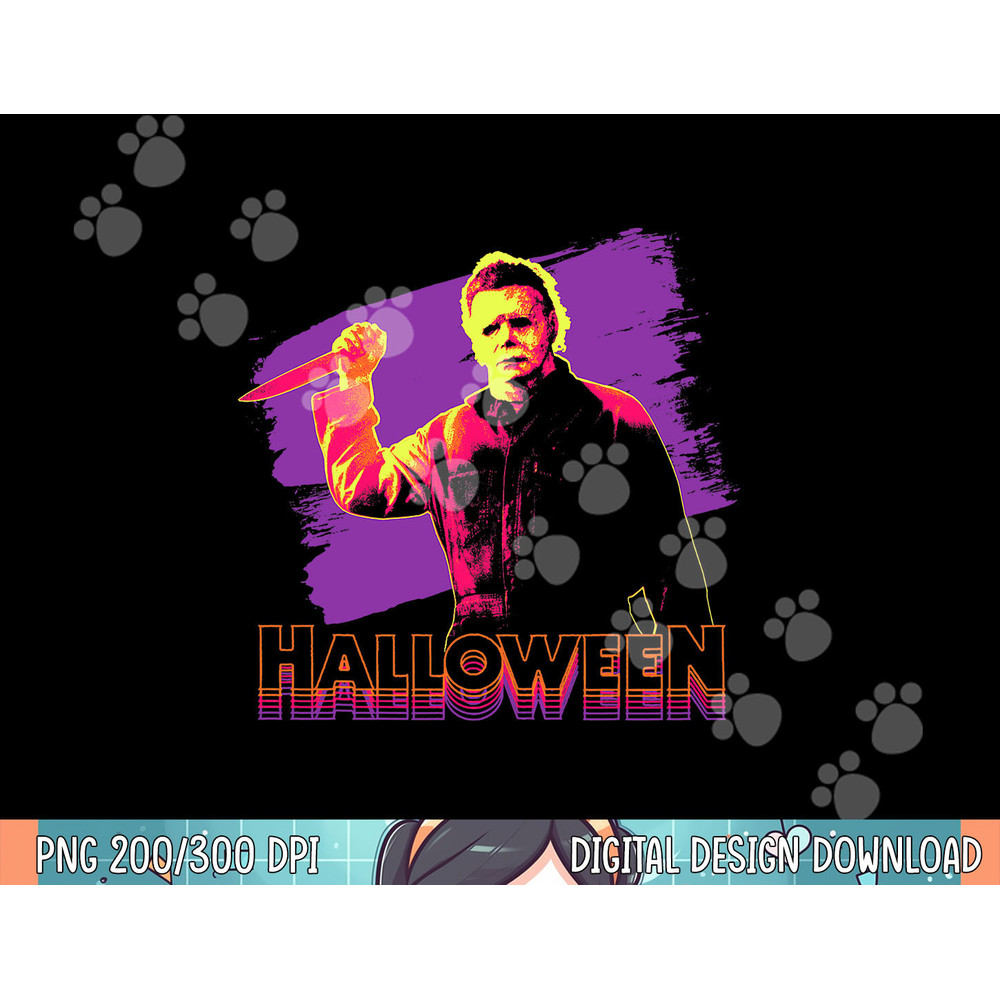 Halloween Michael Myers Neon Portrait png, sublimation copy.jpg