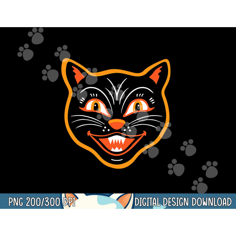 Halloween Vintage Black Cat png, sublimation copy.jpg