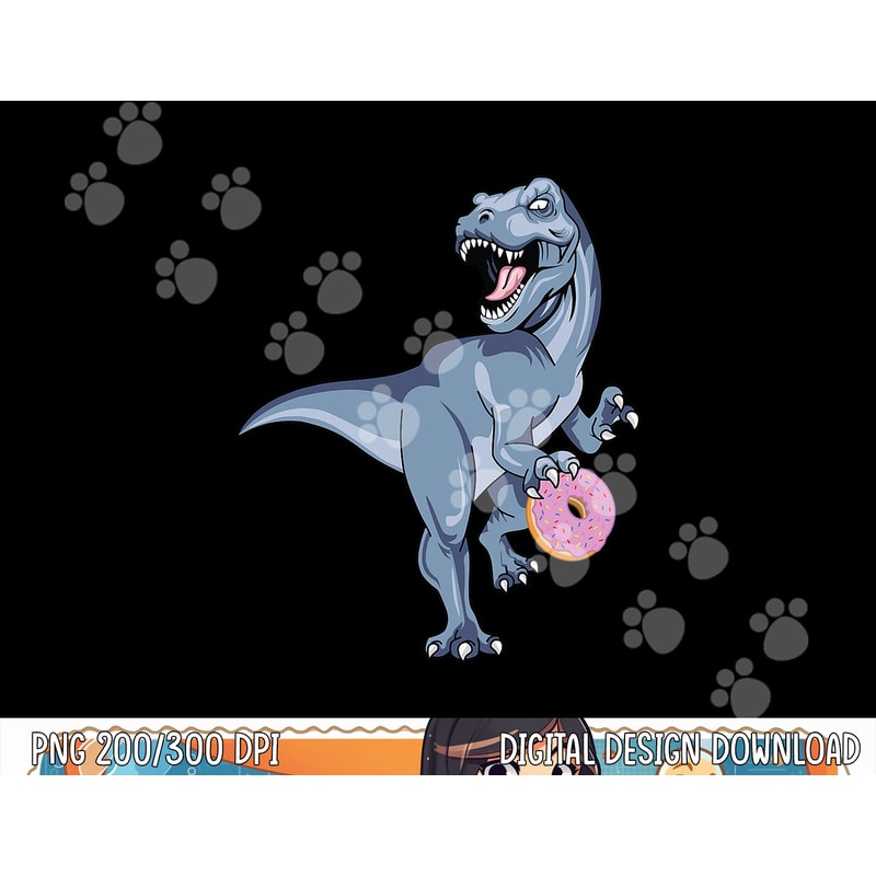 Dinosaur Donut Dino Doughnut Christmas Kids Trex Sugar Dnut png,sublimation copy.jpg