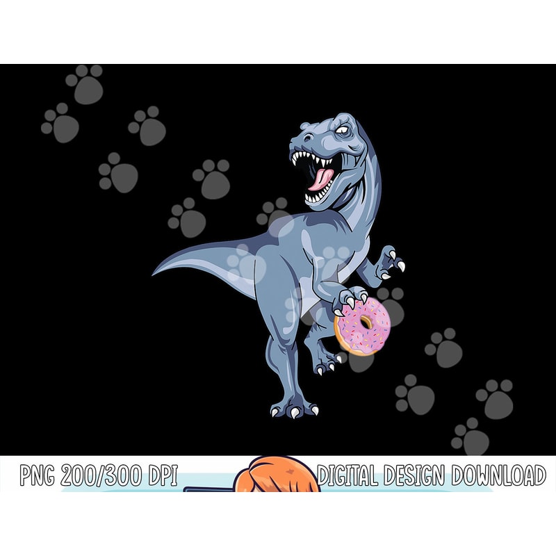 Dinosaur Donut Dino Doughnut Christmas Kids Trex Sugar Dnut png,sublimation copy.jpg