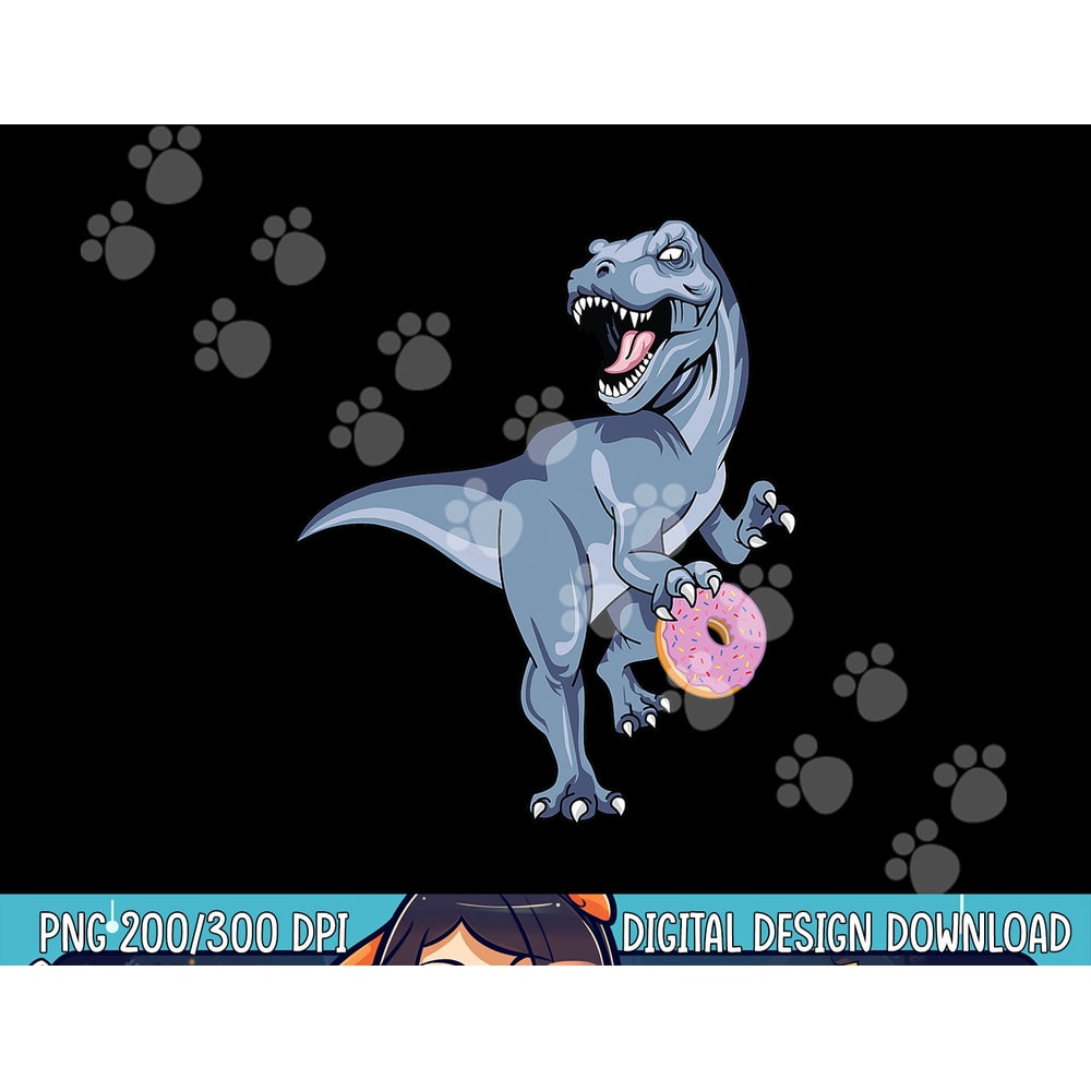 Dinosaur Donut Dino Doughnut Christmas Kids Trex Sugar Dnut png,sublimation copy.jpg
