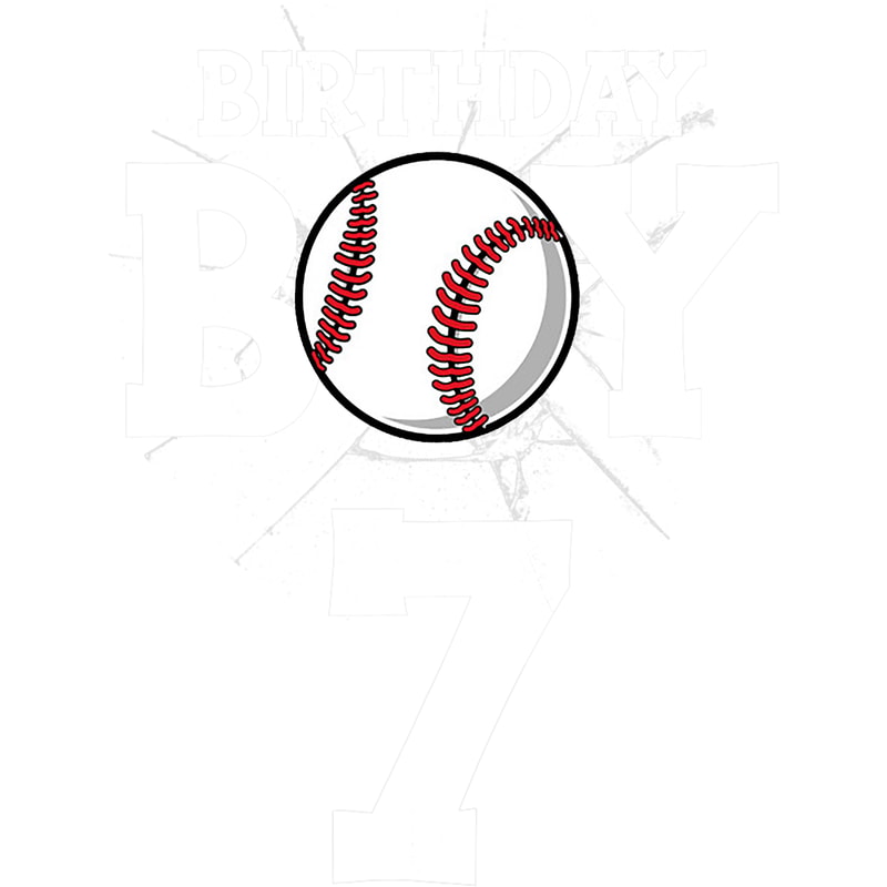 Happy Birthday 7th 7 Year Old Baseball Boys Seven 2014 png, sublimation.png