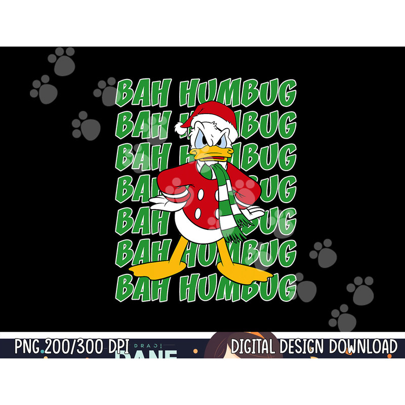 Disney Donald Duck Bah Humbug Christmas Text Stack png, sublimation copy.jpg