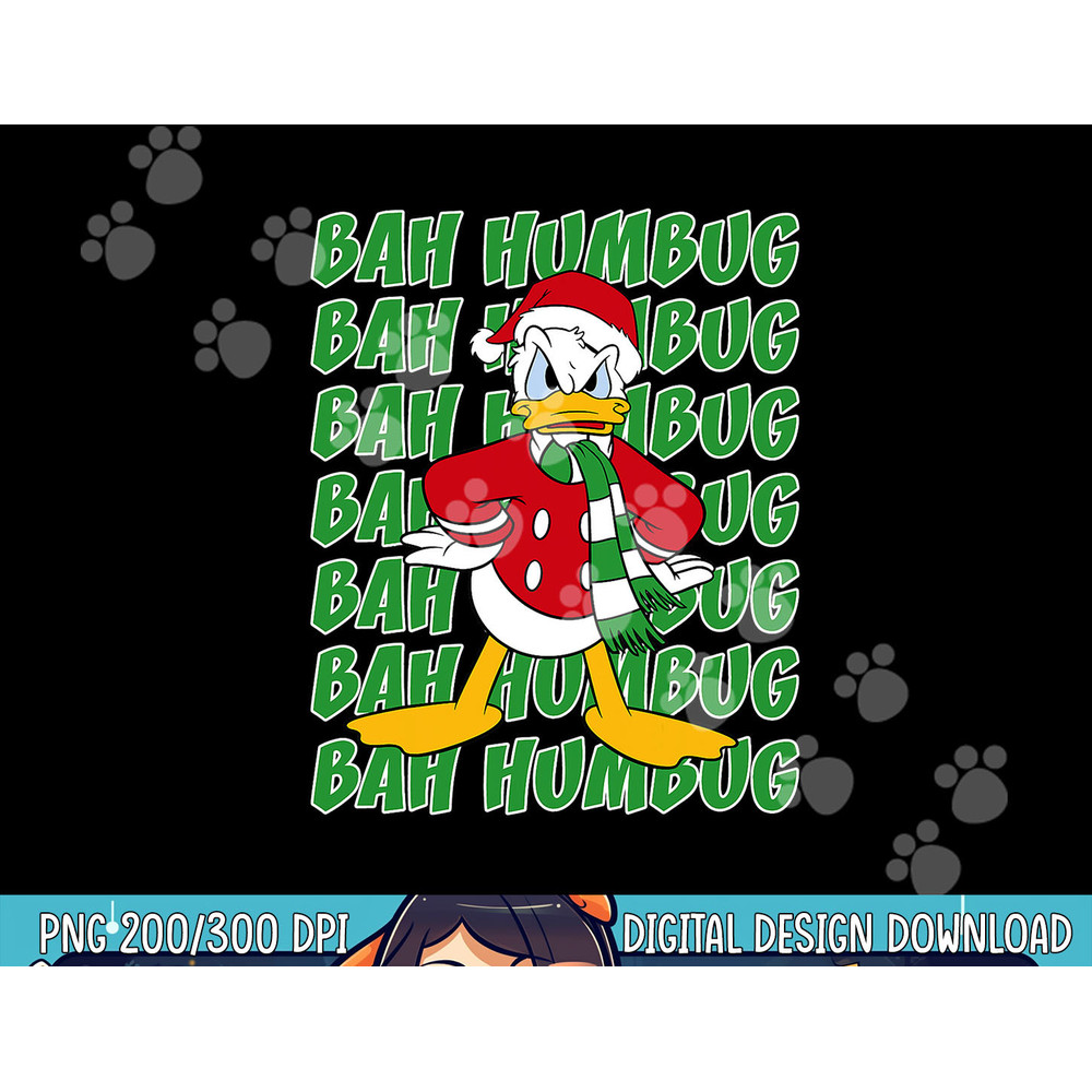 Disney Donald Duck Bah Humbug Christmas Text Stack png, sublimation copy.jpg