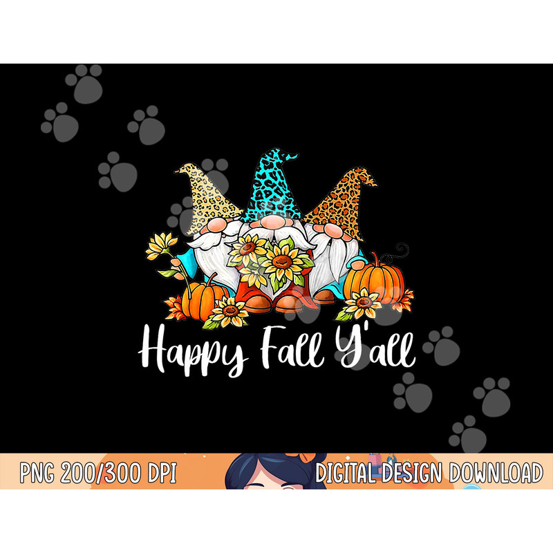Happy Fall Y all png, sublimation Gnome Leopard Pumpkin Autumn Gnomes png, sublimation copy.jpg