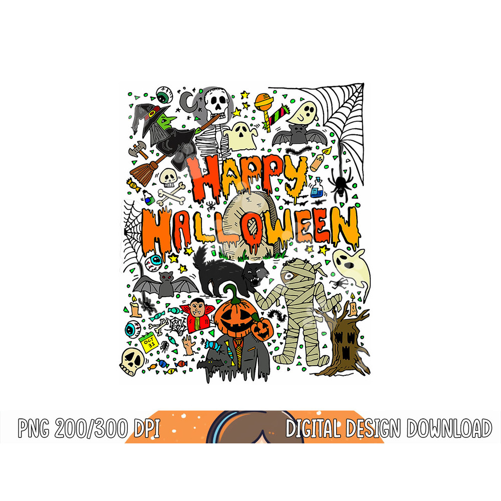 Happy Halloween Scary Retro Boys Girls Kids png, sublimation copy.jpg