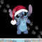 Disney Lilo & Stitch Christmas Santa Hat Stitch Portrait Short Sleeve png, sublimation Black copy.jpg