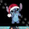 Disney Lilo & Stitch Christmas Santa Hat Stitch Portrait Short Sleeve png, sublimation Black copy.jpg