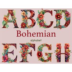Bohemian Alphabet | Wedding Clipart Bundle