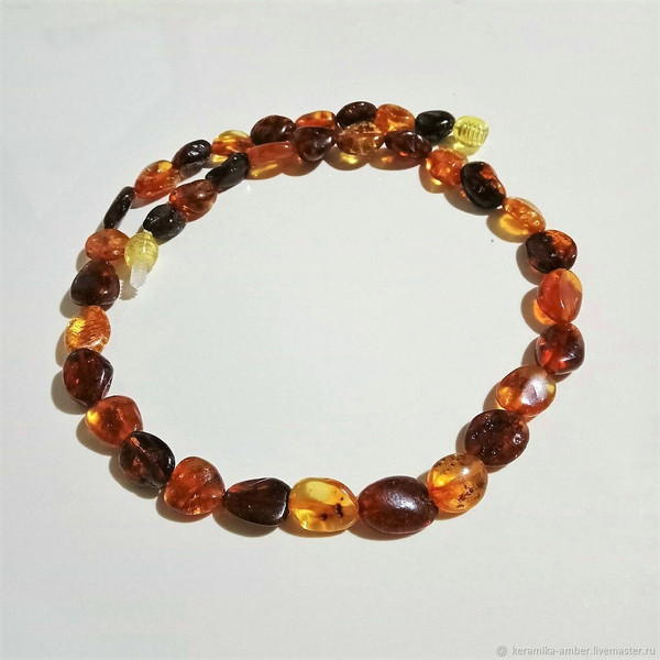 Amber Necklace Healing Bead Necklace for Teenager Young Woman Gift from Anxiety Gem stone Real Amber beaded jewelry.jpg