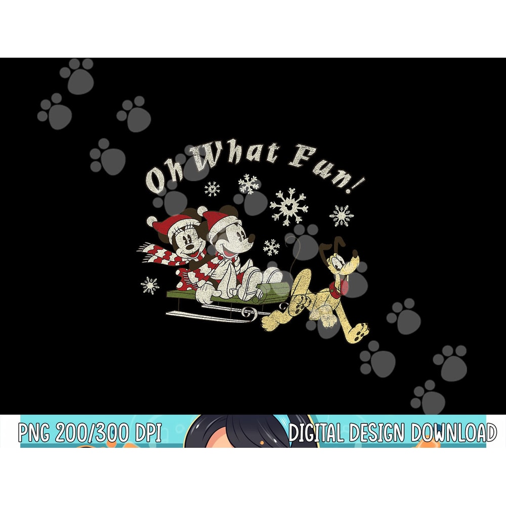 Disney Mickey Minnie And Pluto Oh What Fun Christmas Sled png, sublimation copy.jpg