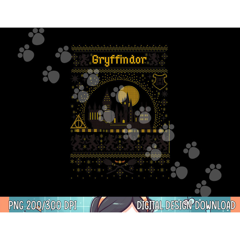Harry Potter Christmas Gryffindor Ugly Sweater png,sublimation copy.jpg