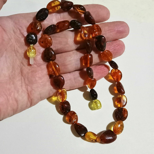 Amber Necklace Healing Bead Necklace for Teenager Young Woman Gift from Anxiety Gem stone Real Amber jewelry.jpg