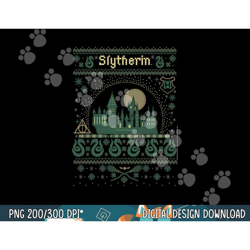 Harry Potter Christmas Slytherin Ugly Sweater png,sublimation copy.jpg