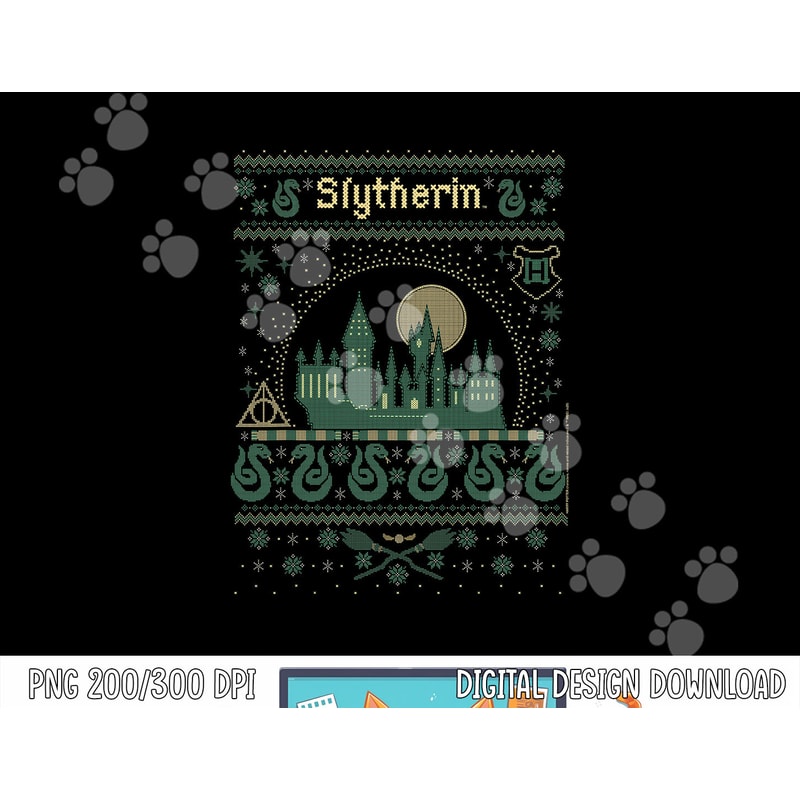 Harry Potter Christmas Slytherin Ugly Sweater png,sublimation copy.jpg