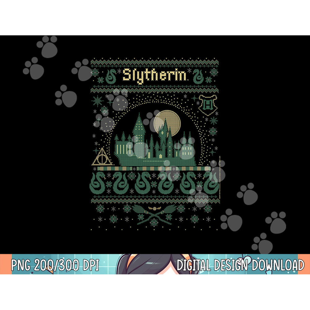 Harry Potter Christmas Slytherin Ugly Sweater png,sublimation copy.jpg