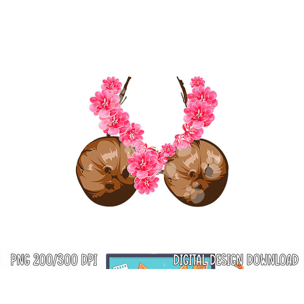 Hawaiian Coconut Bra Shirt Cool Halloween Flowery png, sublimation copy.jpg