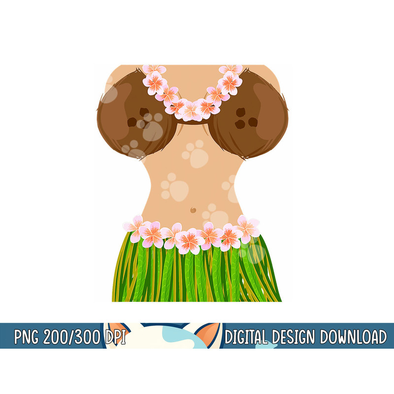 Hawaiian Coconut Shell Bra Funny Halloween Party png, sublimation copy.jpg
