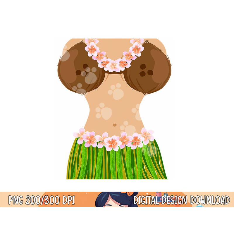 Hawaiian Coconut Shell Bra Funny Halloween Party png, sublimation copy.jpg