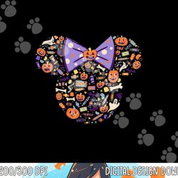 disney minnie mouse icon candy and pumpkins halloween png, sublimation copy