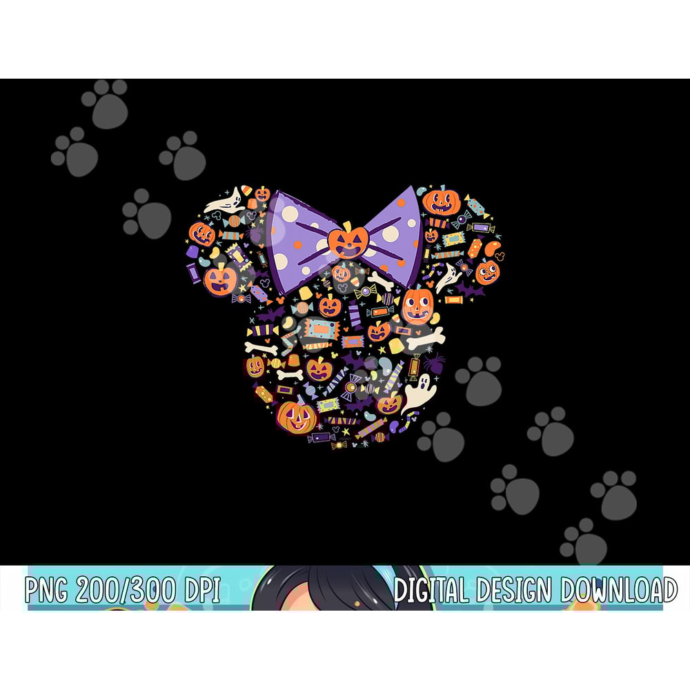 Disney Minnie Mouse Icon Candy and Pumpkins Halloween png, sublimation copy.jpg