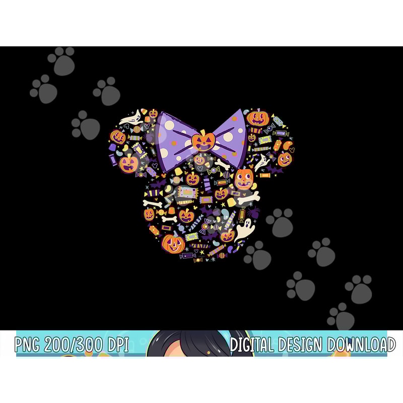 Disney Minnie Mouse Icon Candy and Pumpkins Halloween png, sublimation copy.jpg